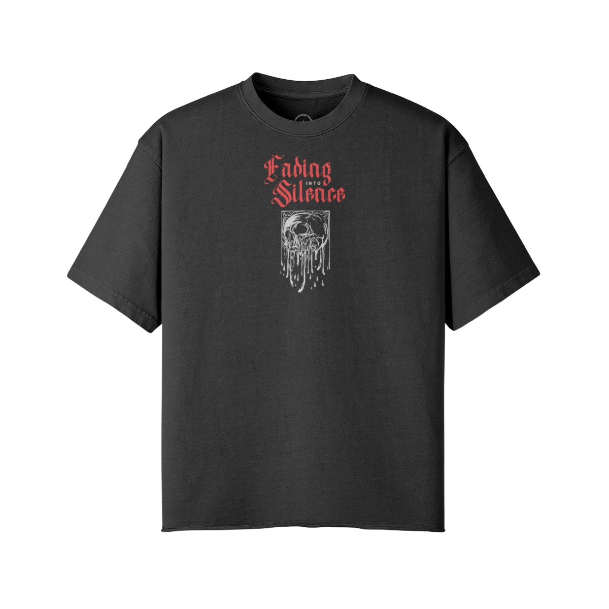 MELTING SKULL — Raw Hem Oversized Tee
