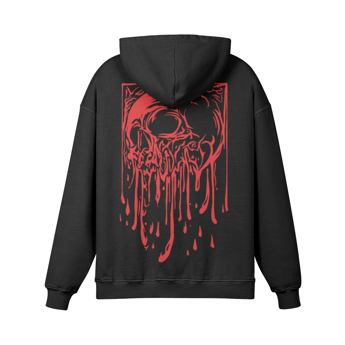 MELTING SKULL — Washed Oversized Hoodie